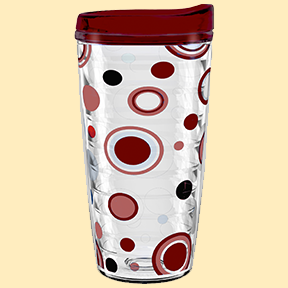 Designer Series Maroon Dots